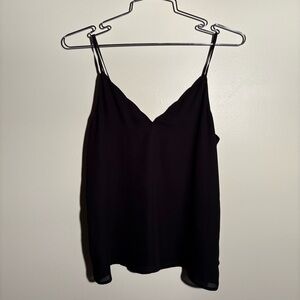 Socialite Scalloped V-Neck Tank Top